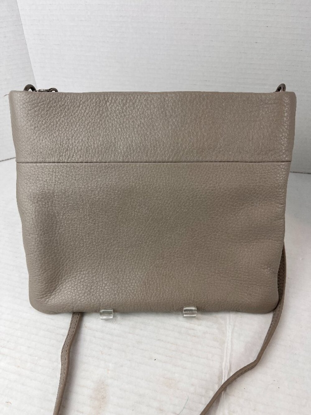 Women's The Sak, Greige Pebble leather crossbody, 10.5" x 9"